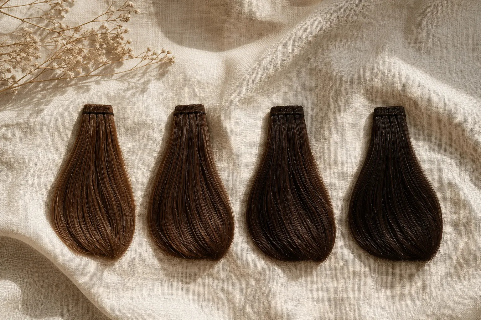 ブラウン系ヘアカラーの色見本（イメージ）